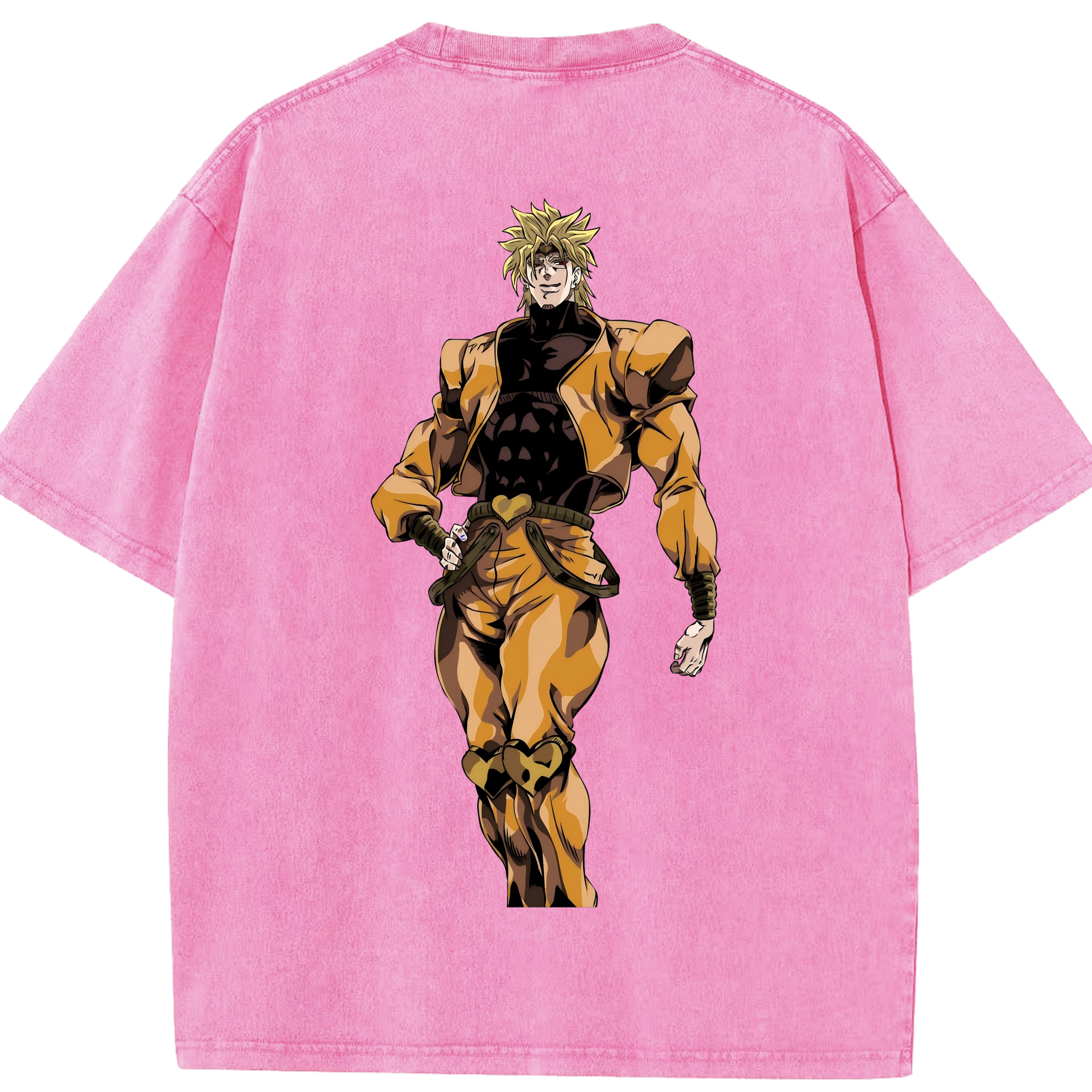 （画像用） ジョジョの奇妙な冒険 ディオ?ブランドー JoJo's Bizarre Adventure Dio Brando 綿100% ヴィンテージ風 半袖Tシャツ（背面プリント）